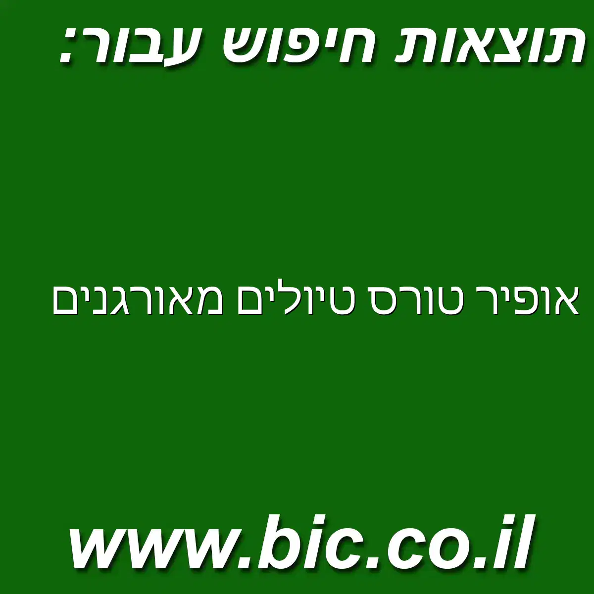 ﻿אופיר טורס טיולים מאורגנים