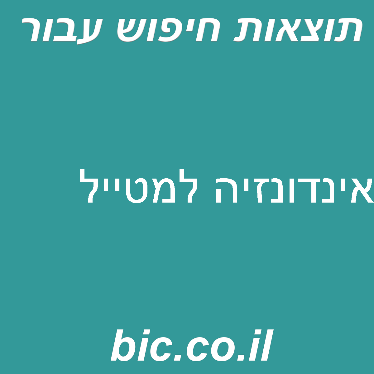 ﻿אינדונזיה למטייל