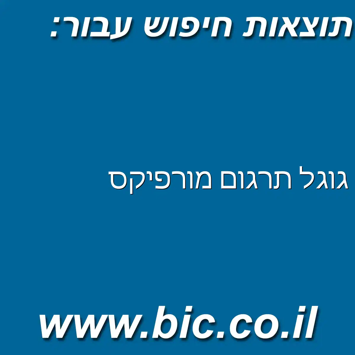 ﻿גוגל תרגום מורפיקס