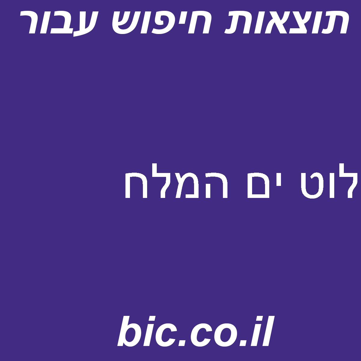 ﻿לוט ים המלח