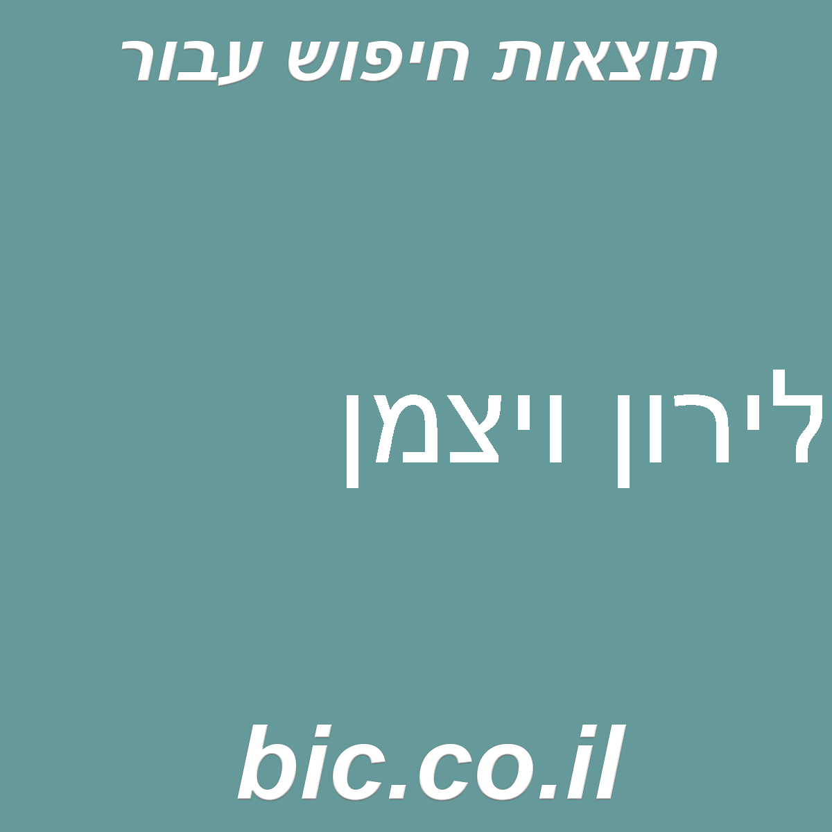 ﻿לירון ויצמן