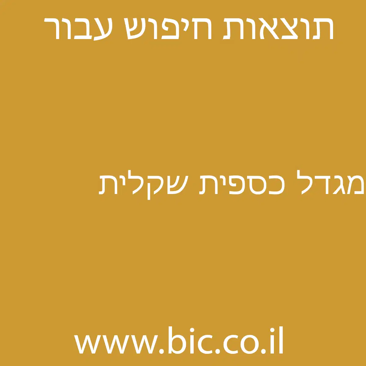 ﻿מגדל כספית שקלית