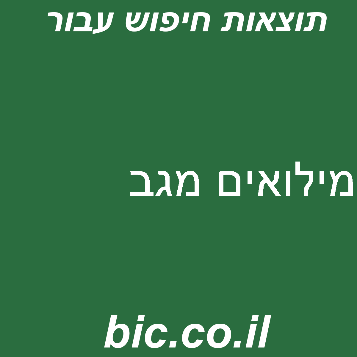﻿מילואים מגב