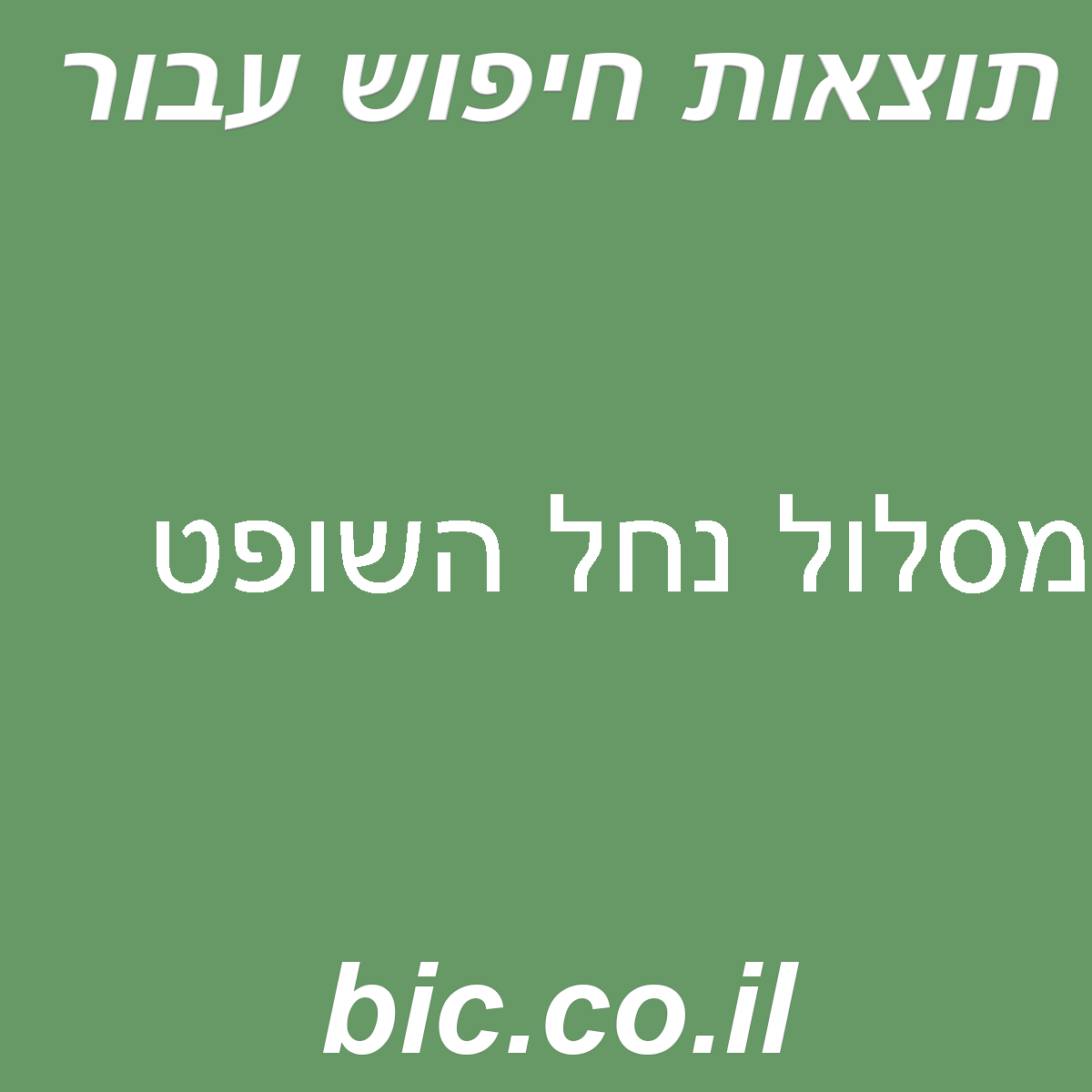 ﻿מסלול נחל השופט