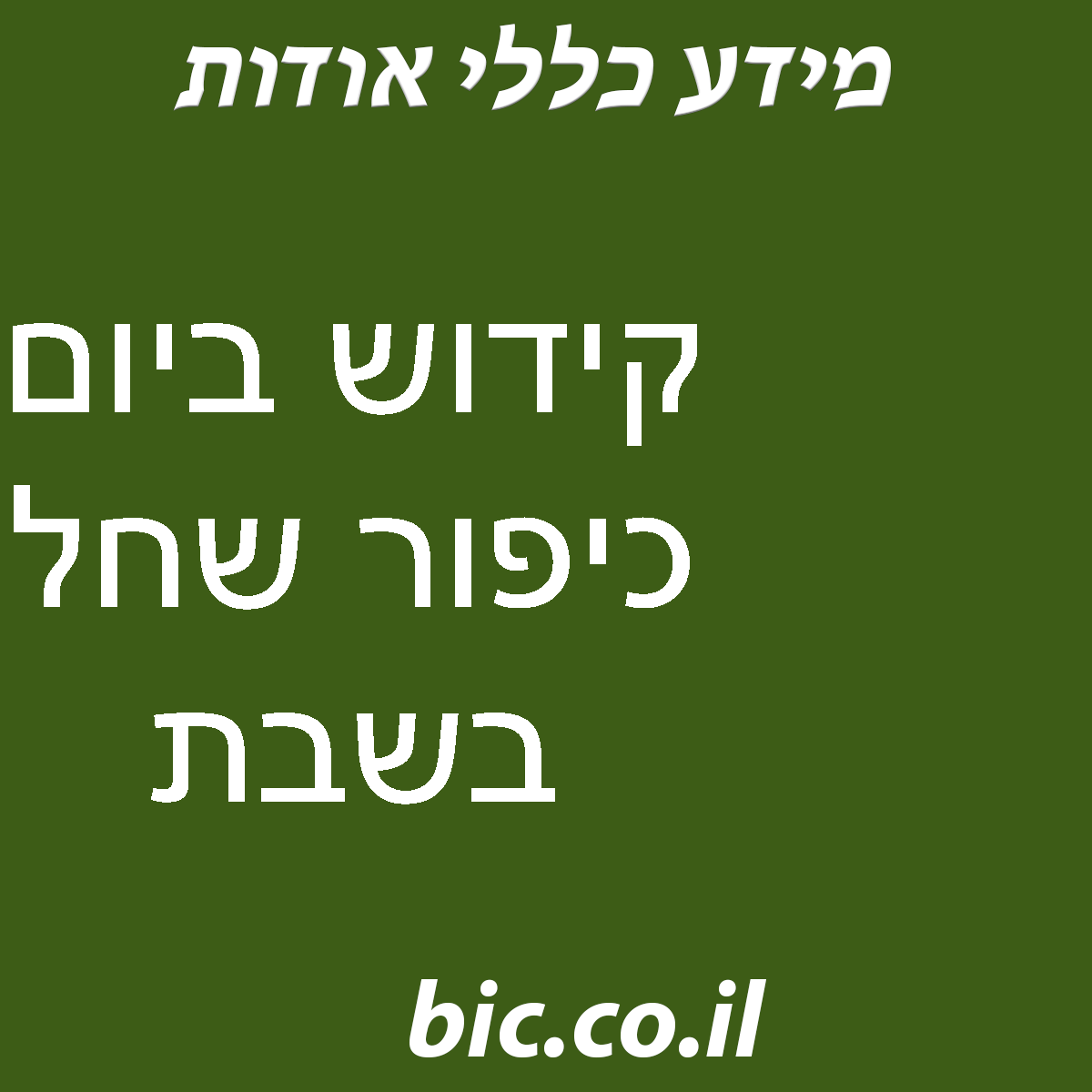 ﻿קידוש ביום כיפור שחל בשבת