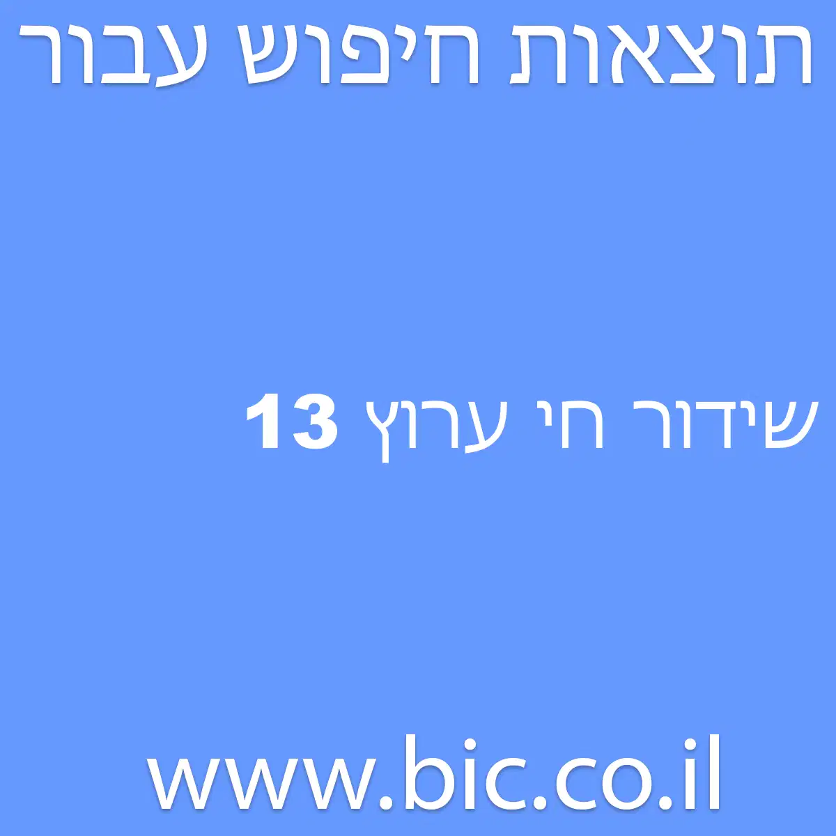 ﻿שידור חי ערוץ 13