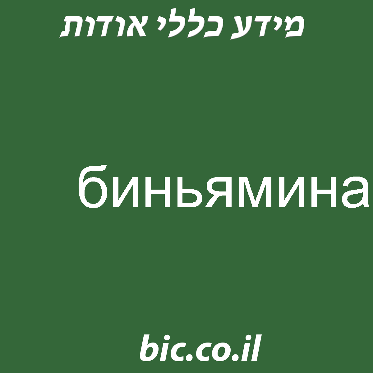 ﻿биньямина