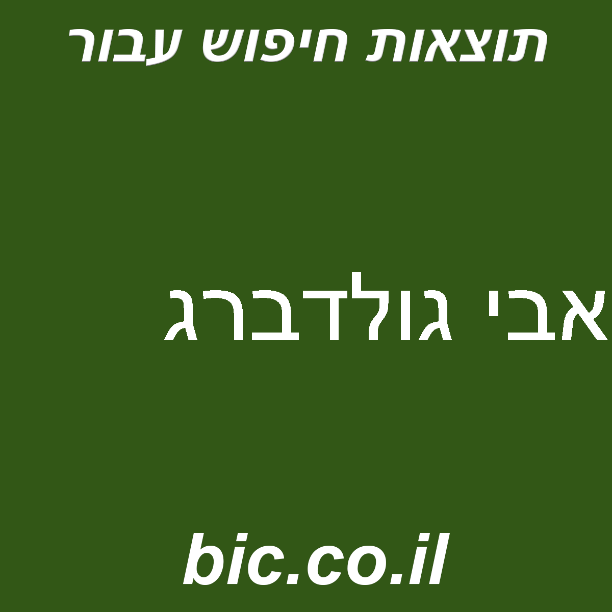 ﻿אבי גולדברג