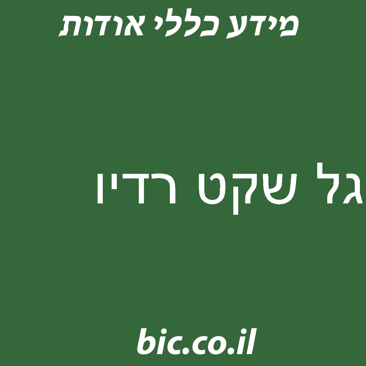 ﻿גל שקט רדיו