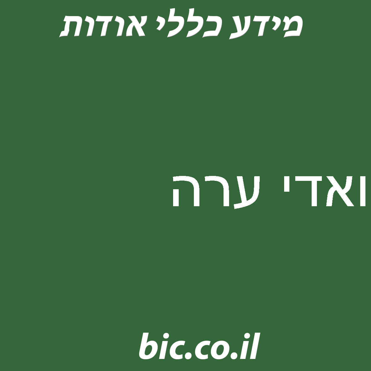 ﻿ואדי ערה