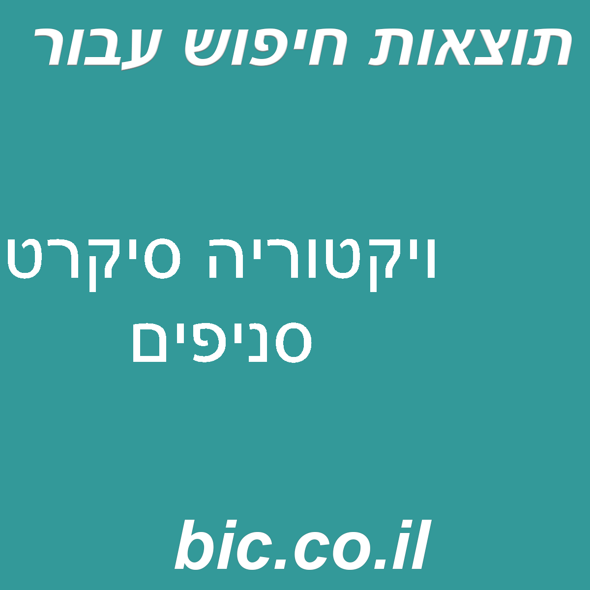 ﻿ויקטוריה סיקרט סניפים