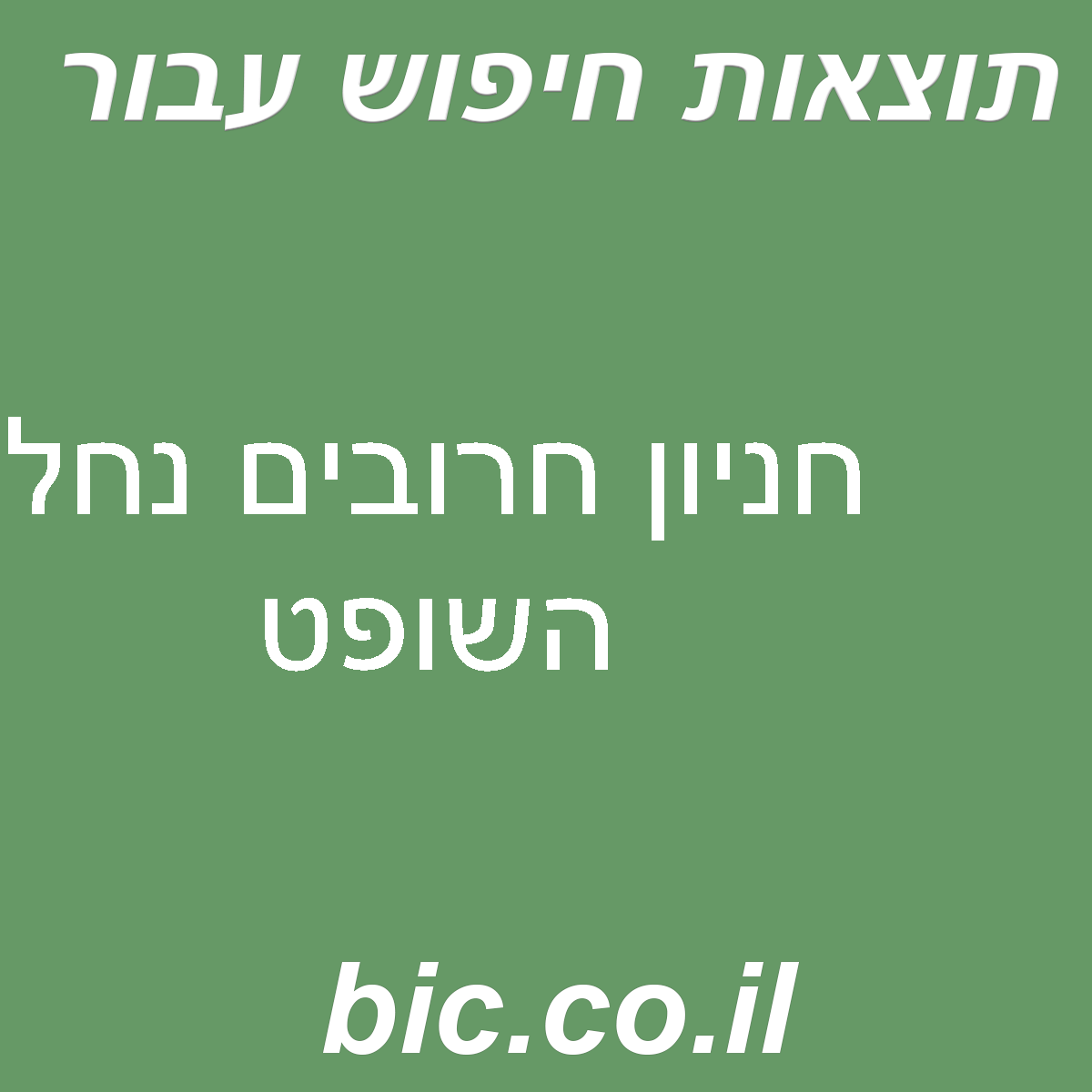 ﻿חניון חרובים נחל השופט