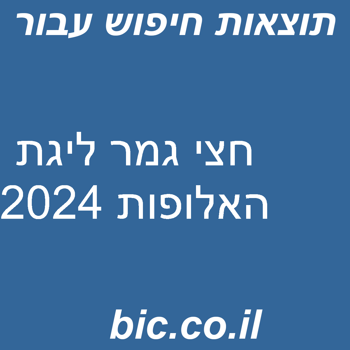 ﻿חצי גמר ליגת האלופות 2024