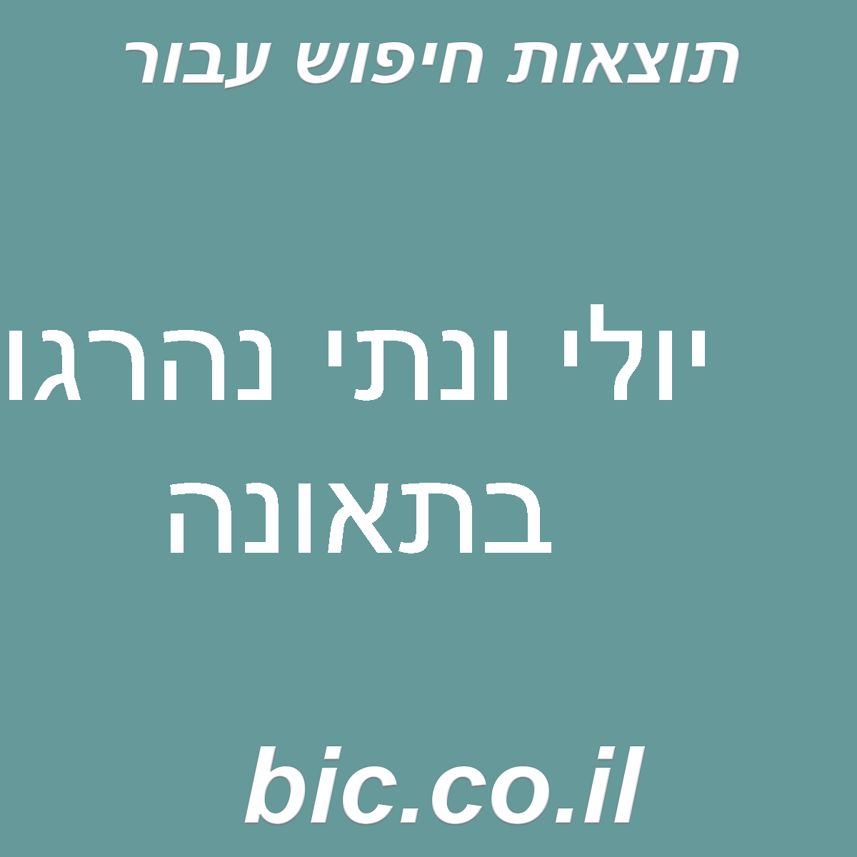 ﻿יולי ונתי נהרגו בתאונה