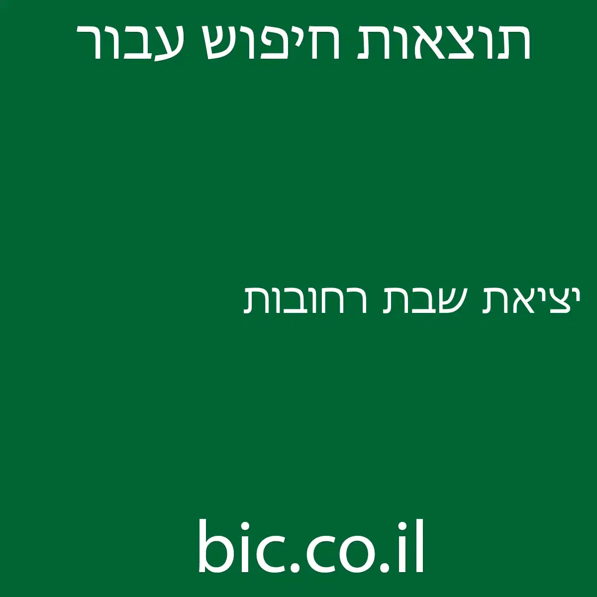 ﻿יציאת שבת רחובות