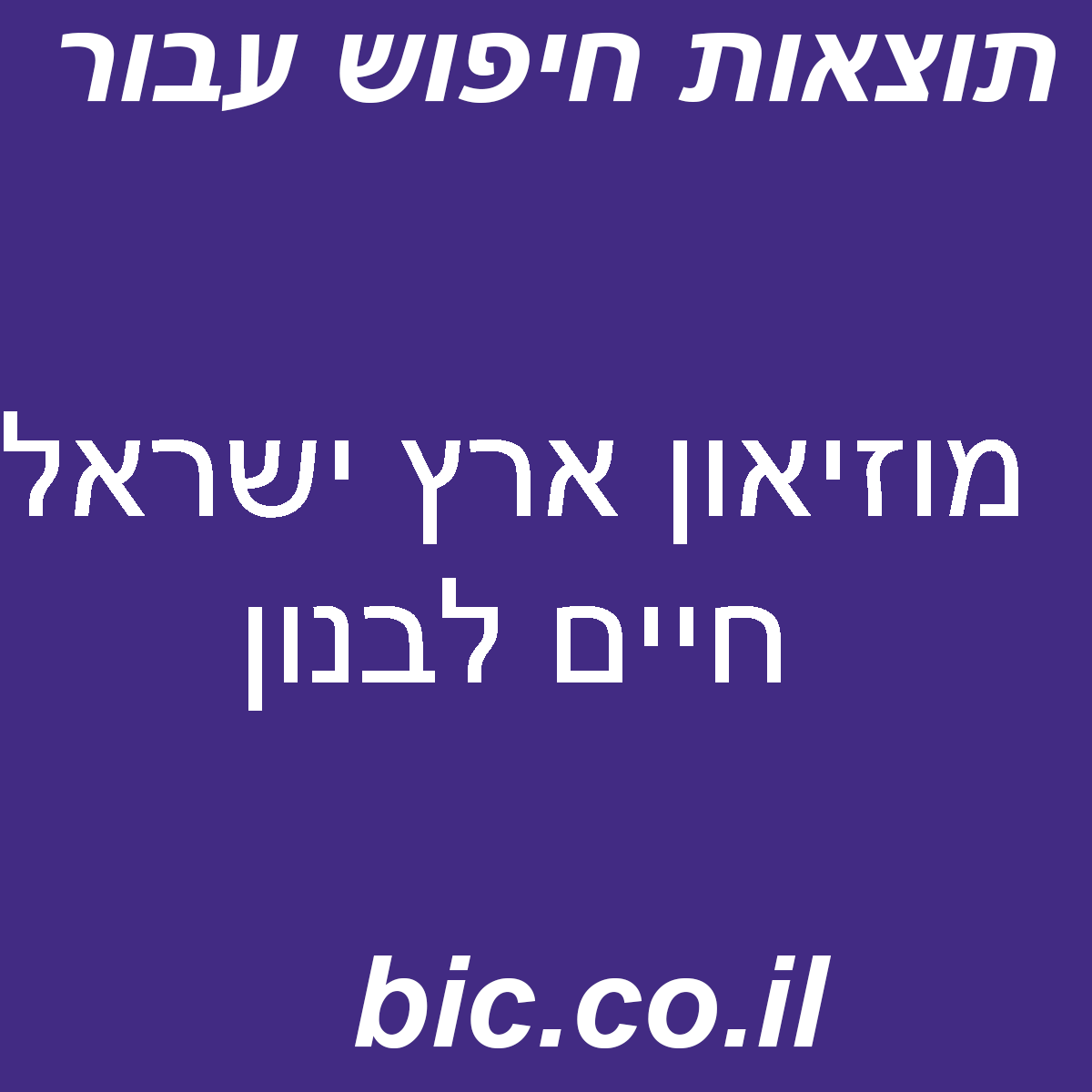 ﻿מוזיאון ארץ ישראל חיים לבנון