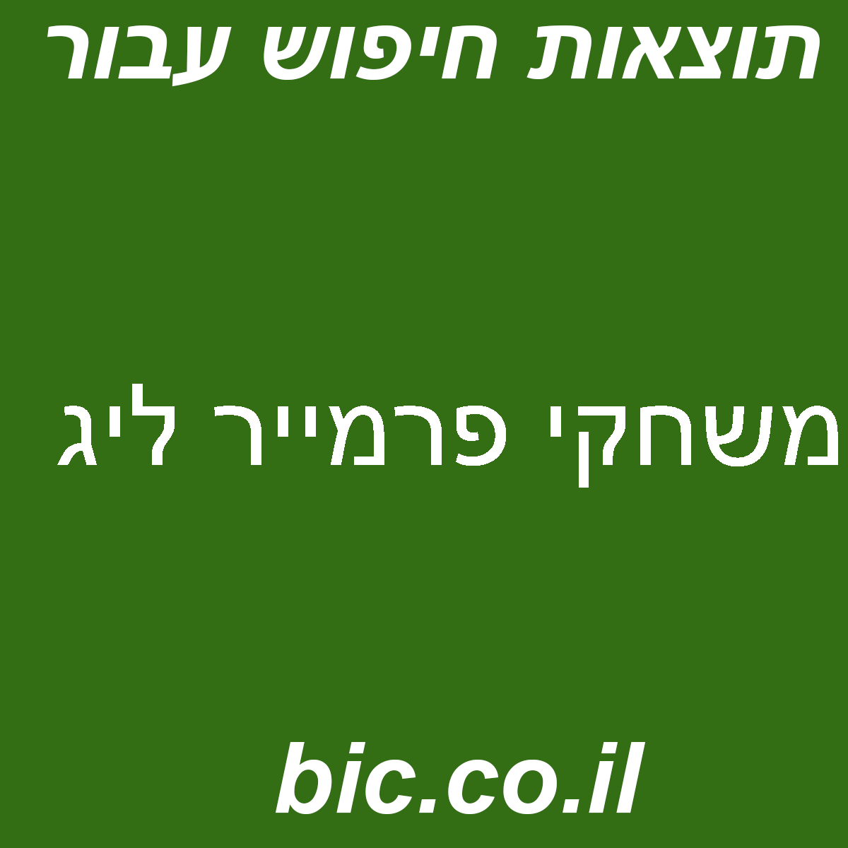 ﻿משחקי פרמייר ליג